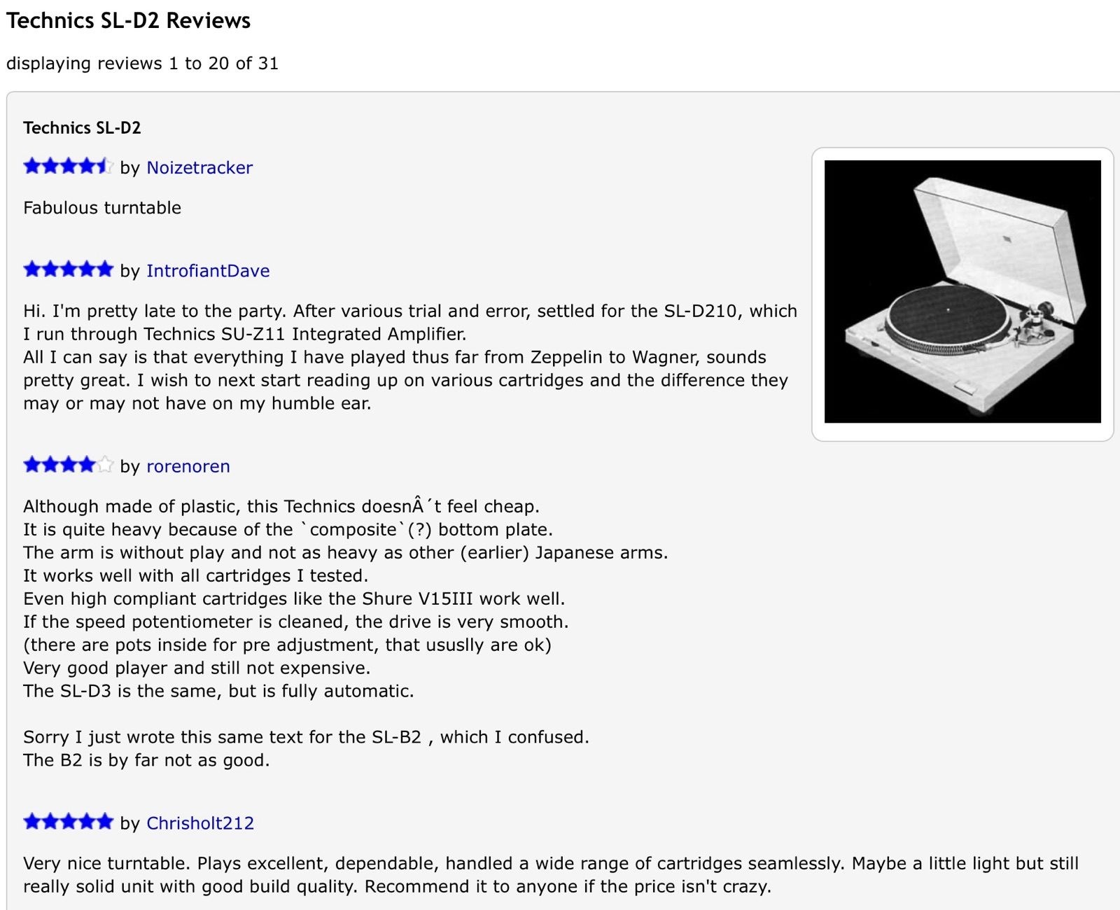 TECHNICS DIRECT DRIVE SL-D2 W/ ORIGINAL SHIPPING CARTON & 270C CART -MINT