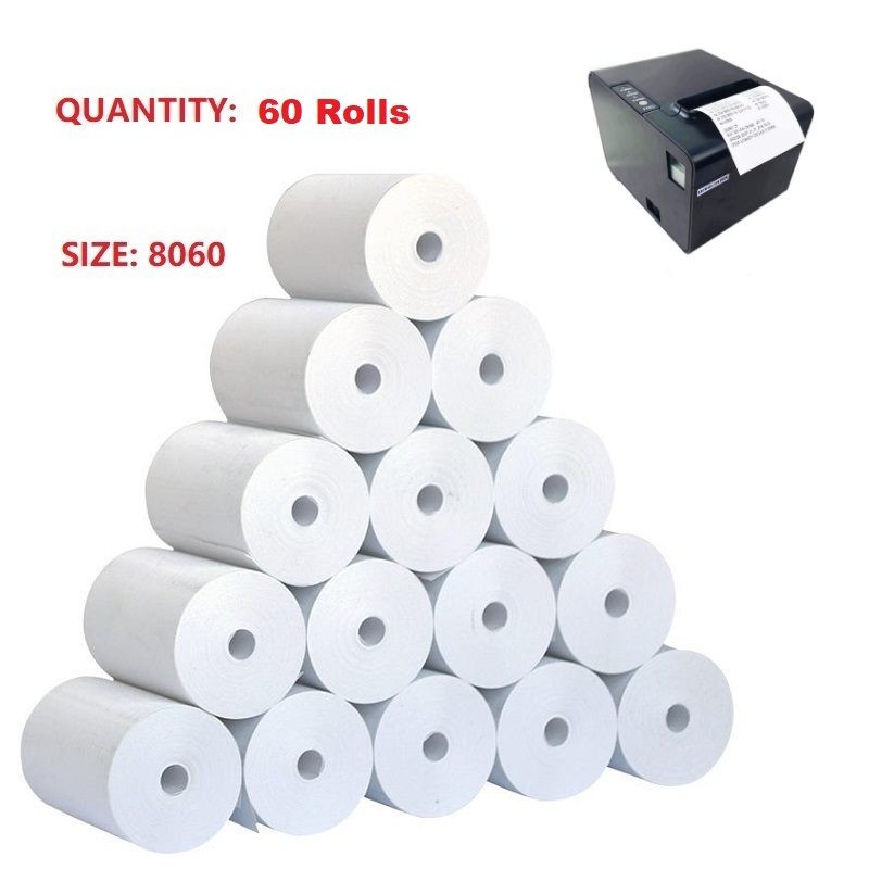 Thermal Receipt Paper Rolls (60 Rolls) 80MM