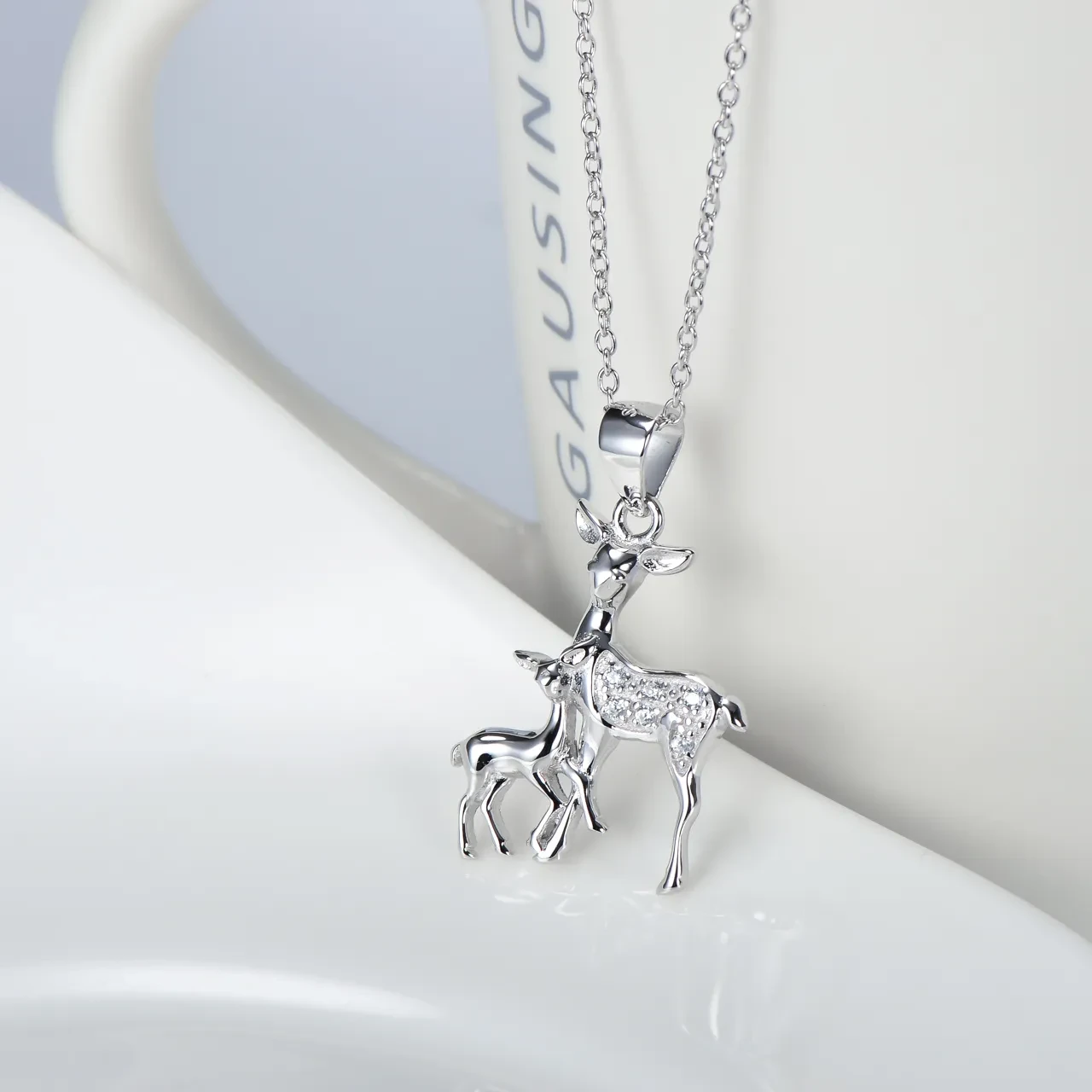 Fawn Pendant 925 Silver Necklace