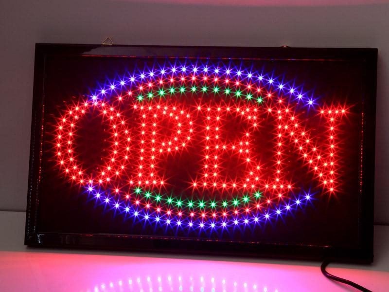 Attractive Flashing LED OPEN SIGN 55x35cm -023