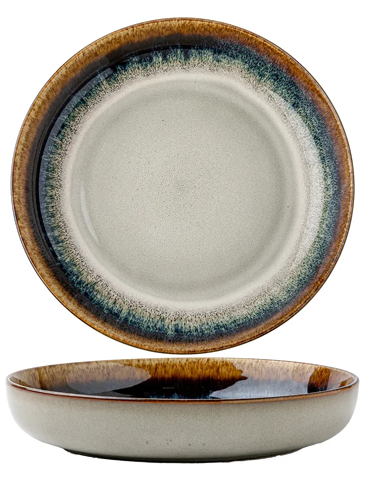 8.5 Inches Porcelain Dinner Plate Deep Plate