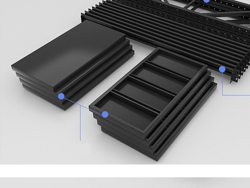 BALCK 2x2x0.5m STORAGE SHELVING WAREHOUSE SHELF SHELVES RACKING RACKS