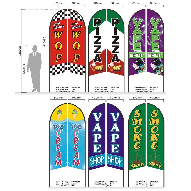 Feather Flag Double Sided 3.4M Pre-print