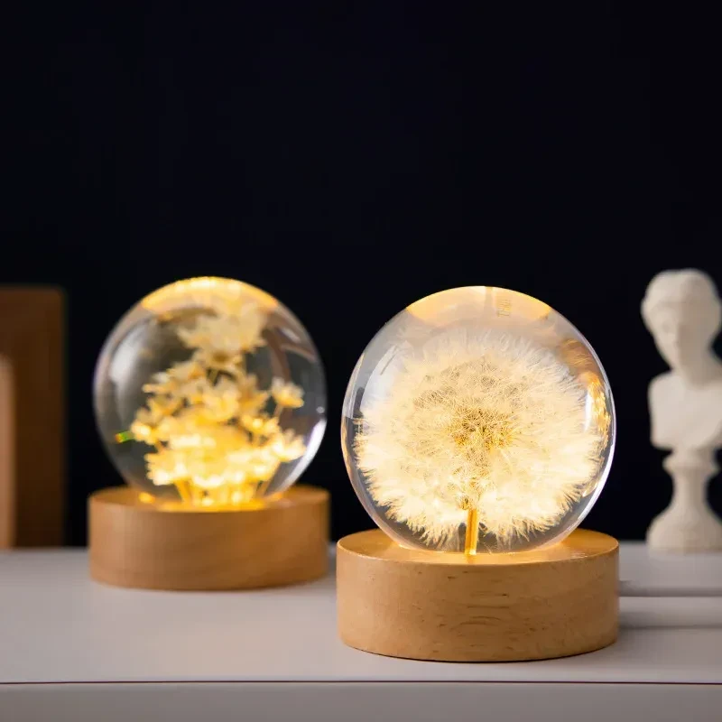 3D Dandelion Crystal Ball