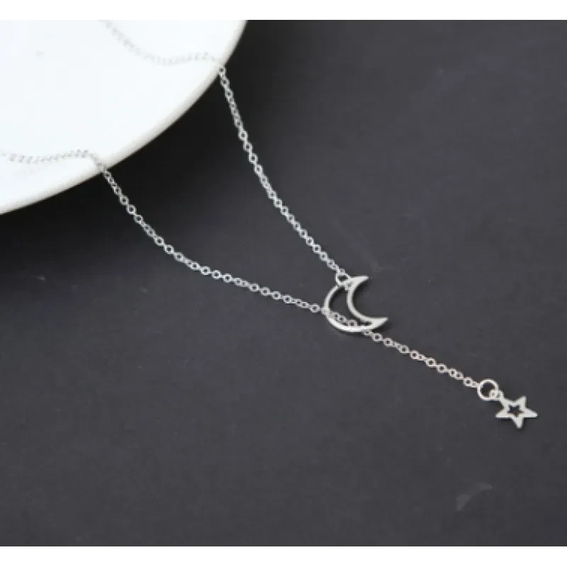 Simple Moon Star Necklace Clavicle Chain Short Necklace