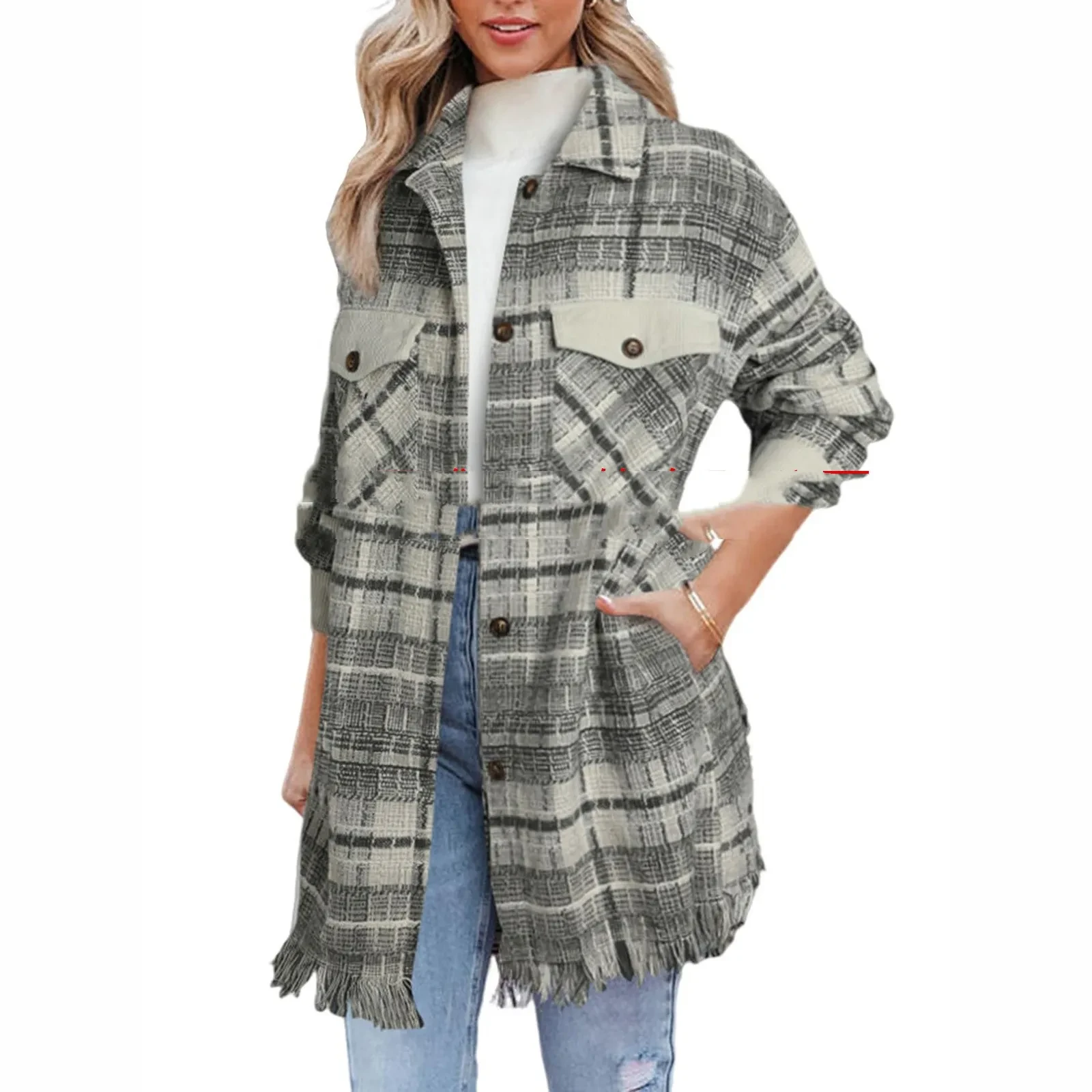 Single-breasted Long Sleeve Coat Women's Clothing