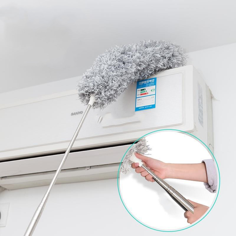 Telescopic Pole Washable Easy Apply Long Handle Extendable Duster Static Stainless Steel Bendable Brush Lengthen Roof Cleaning