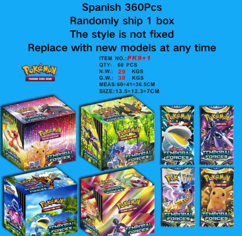 360Pcs Pokemon English TCG: Hidden Fates Evolutions Booster Collectible Trading Card Game Children