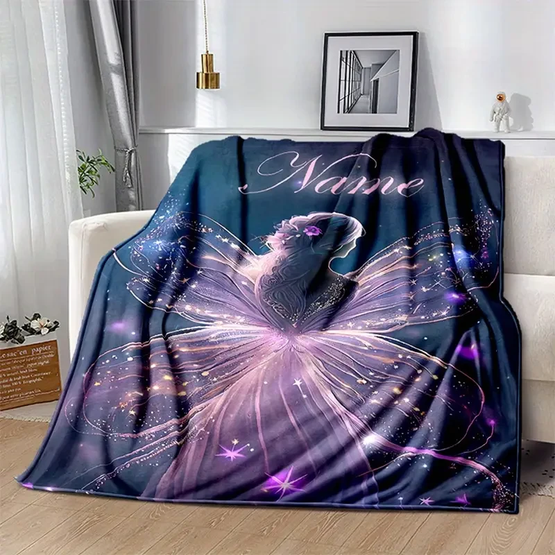 Customizable Butterfly Princess Throw Blanket