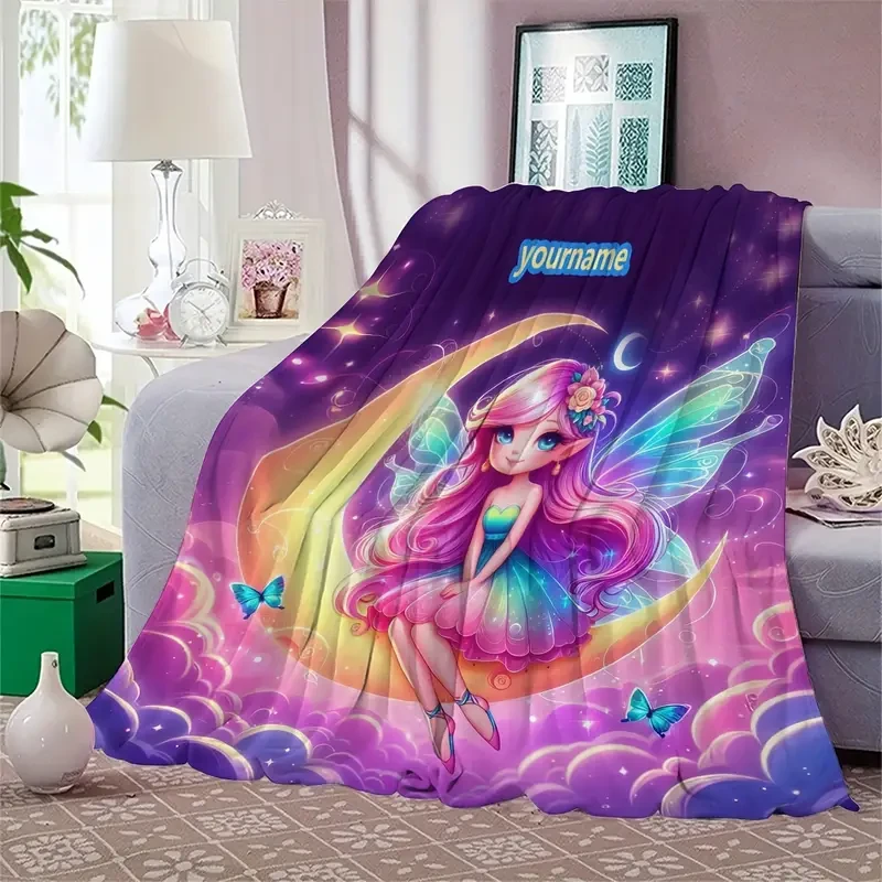 Personalized Trendy Throw Blanket with Text Print