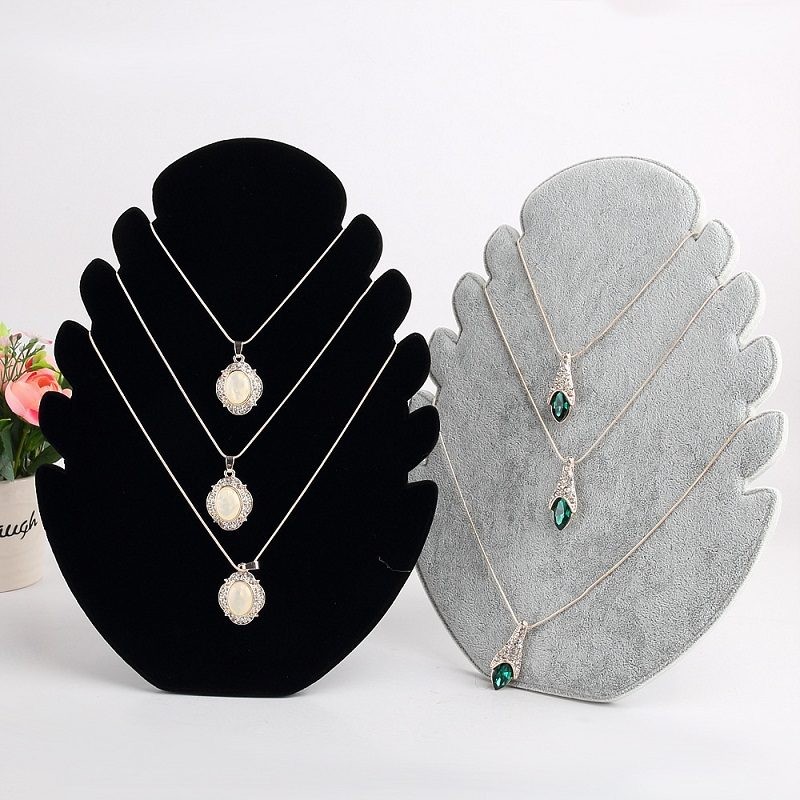Velvet Display Necklace Stand - 2 Colours