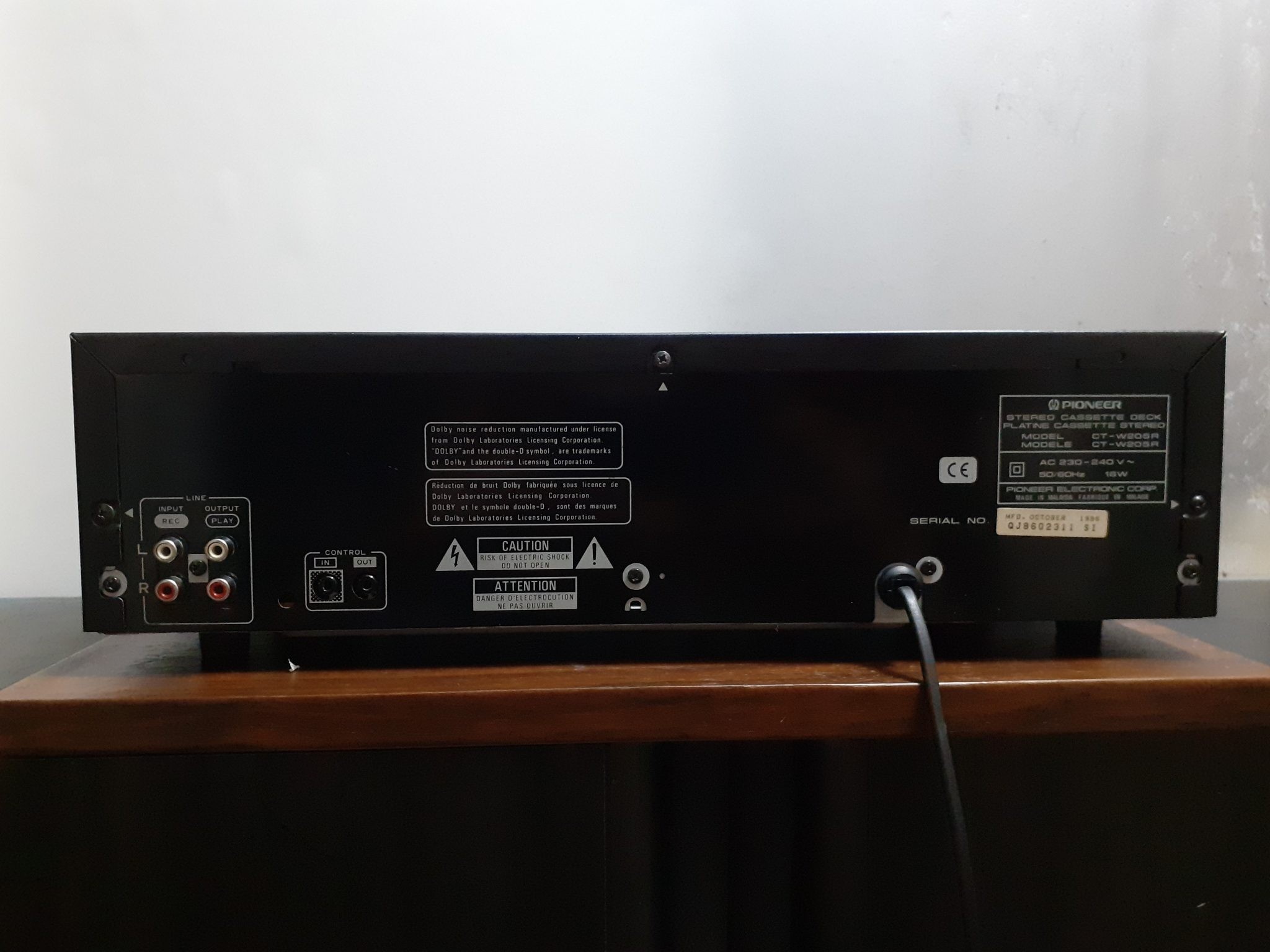 Pioneer Stereo Double Cassette Deck CT-W205R (1996-99)