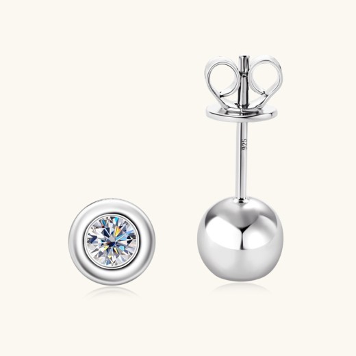 Amazon Foreign Trade Small And Personalized Water Bubble Moissanite Ear Studs