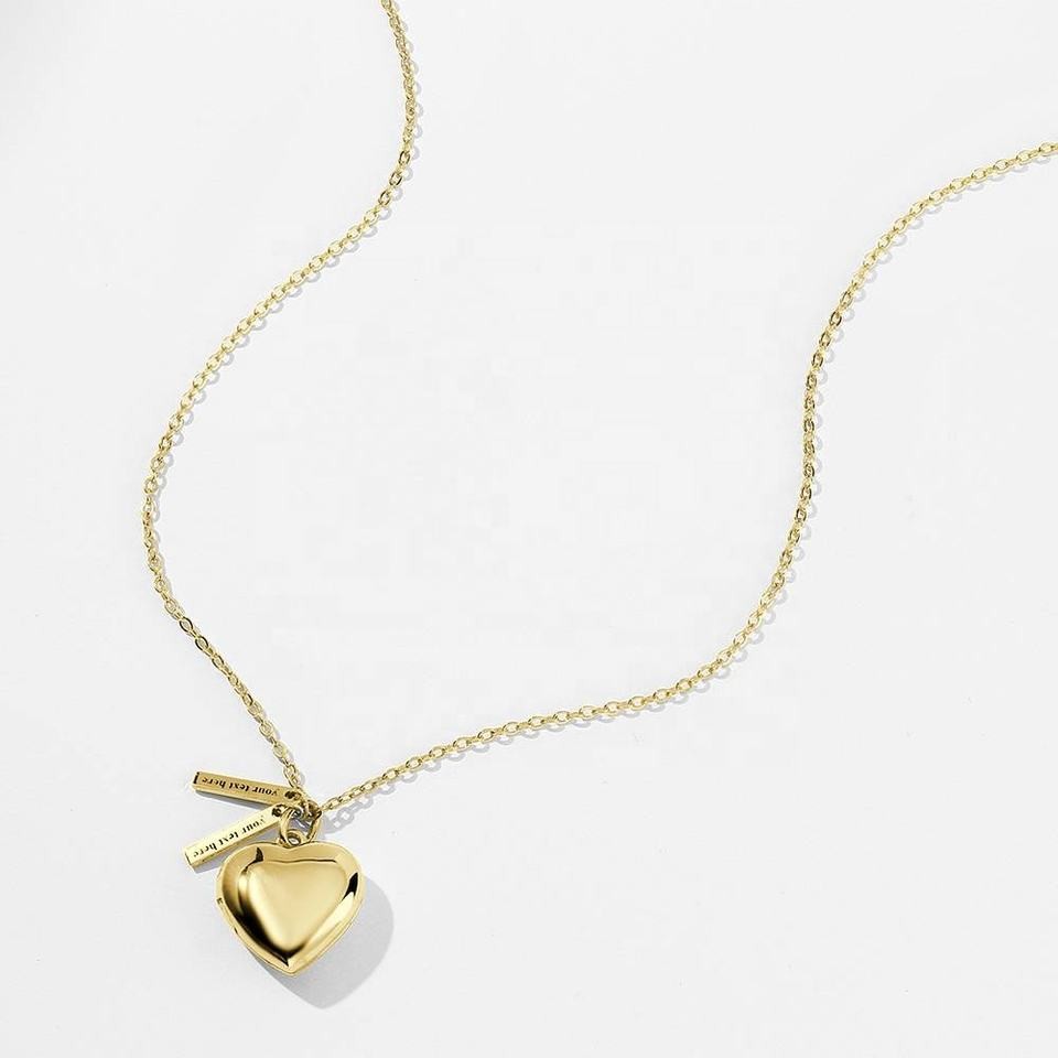 Love Heart-shaped Necklace DIY Jewelry Photo Pendant