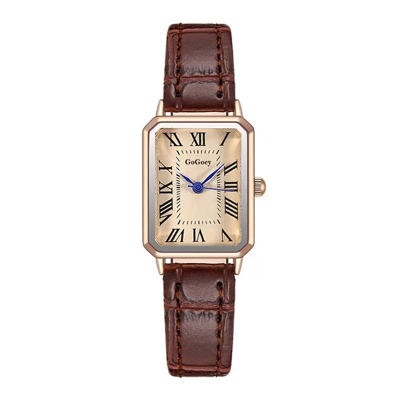 Leather Strap Ladies Quartz Watch