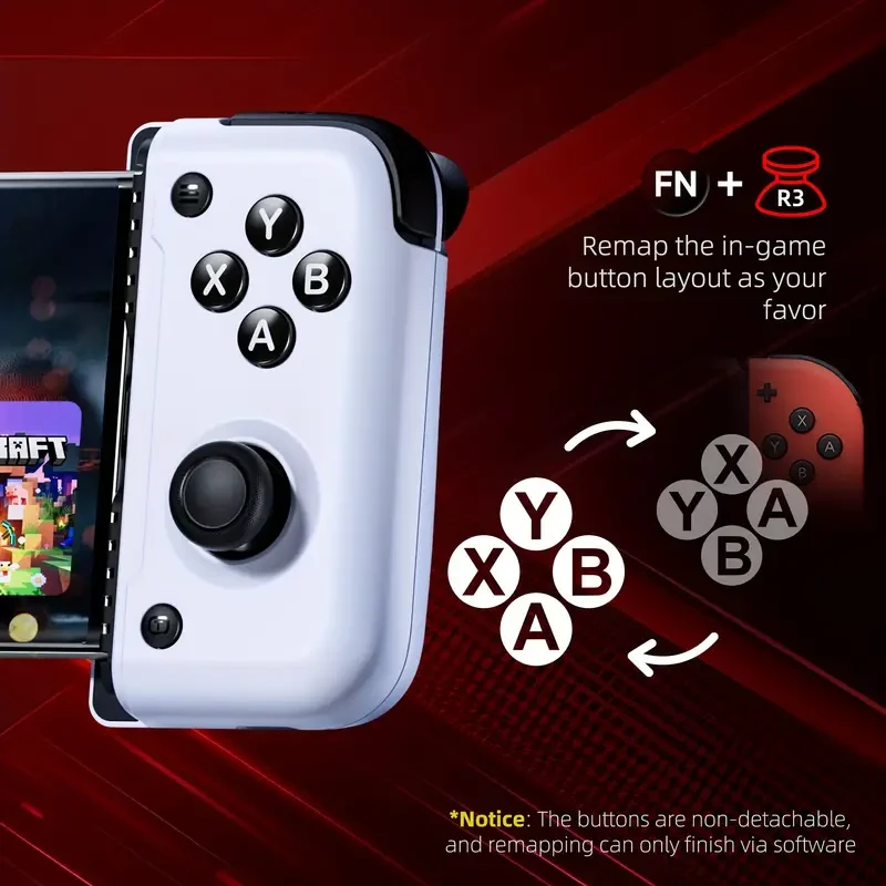 1pc EasySMX M05 Wireless Game Controller, Dual-Mode Joystick, 500Hz Adjustable Response, Compatible with Android & iOS, Turbo, Macro