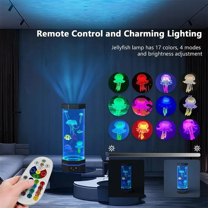 Jellyfish Lava Lamp 17 Colors Changing 15inch Jellyfish Lamp