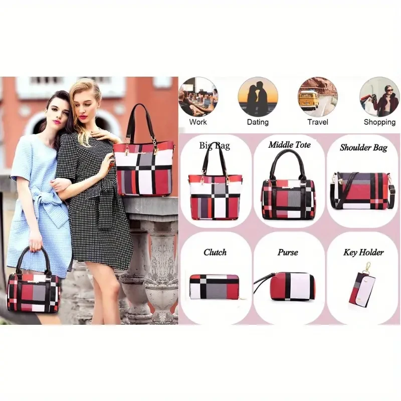 6-Pcs Womens Handbags Tote Bags Shoulder Bag Purses Satchel Bag Top-Handle Handbag Crossbody Bag Wallet Clutch 4,021 reviews 4.7 All reviews are from verified purchases Item reviews (4,021) Provider reviews (15,616) avatar Peti Campbel in on May 5, 2024