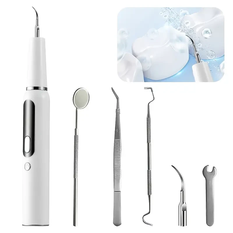 2 Replaceable Blades, Type-C Rechargeable, Oral Hygiene Cleaning Kit