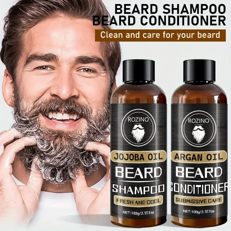 Sandalwood Beard Care Combo Set, Fresh And Scented, Light And Not Greasy, Deeply Moisturizing, And Quickly Absorbed