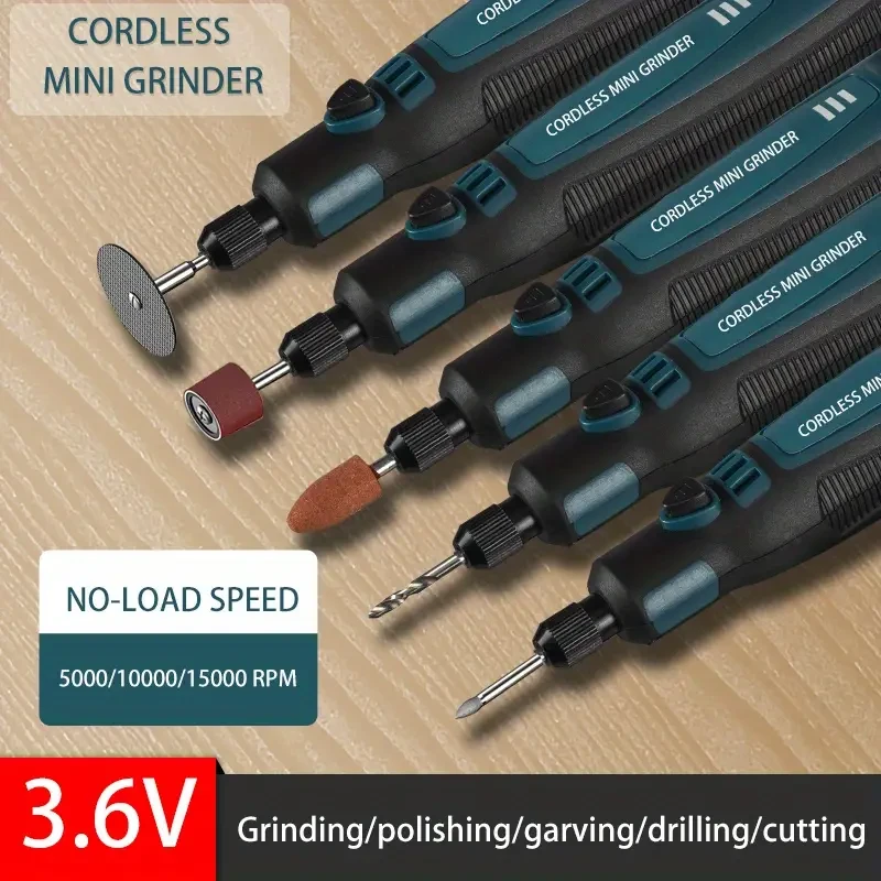 1 Set DIY Small Electric Grinder, Household Hand-held Electric Engraving Tool For Jade Engraving, Polishing Tool, USB Rechargeable Electric Grinder