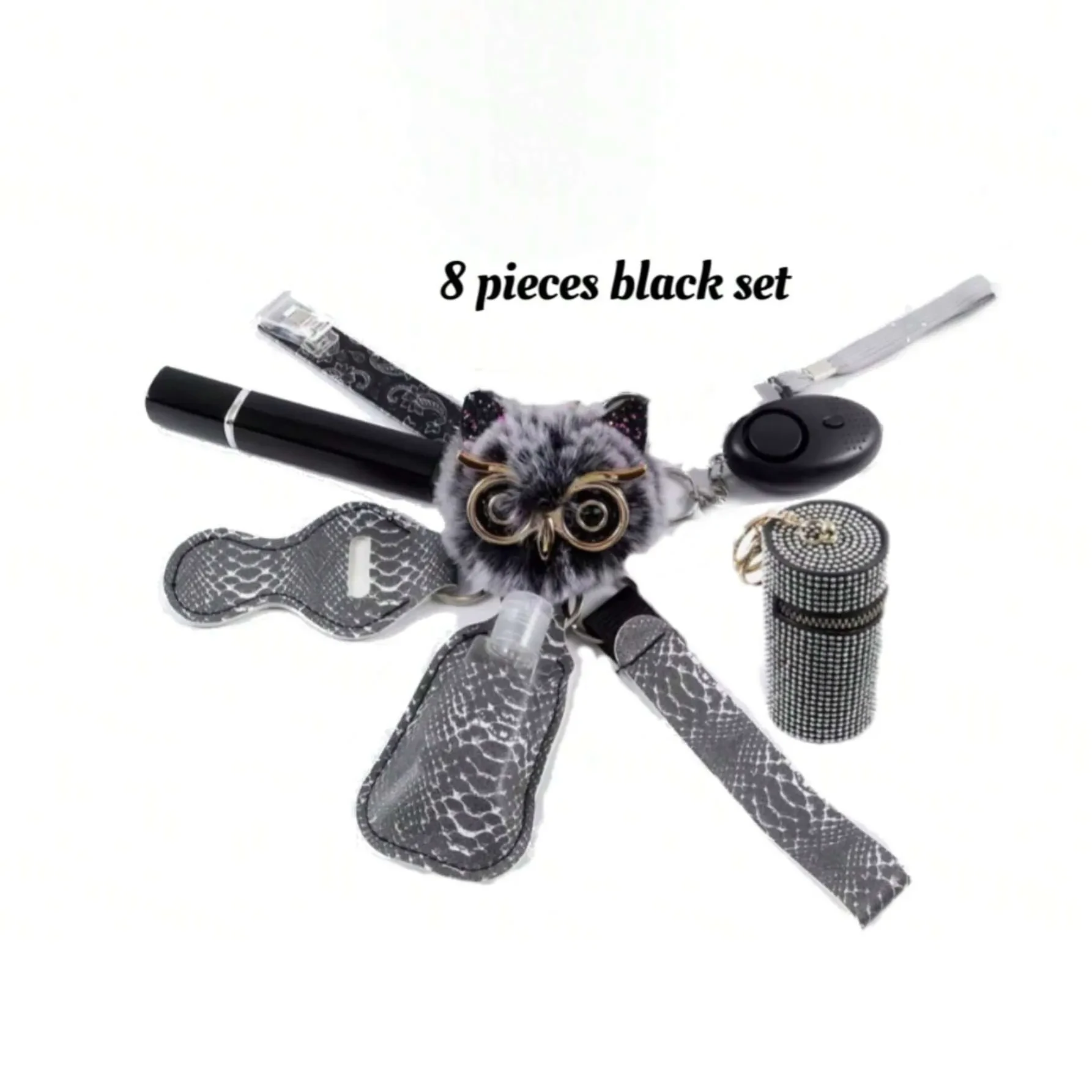 8 Pieces Black Owl Styles