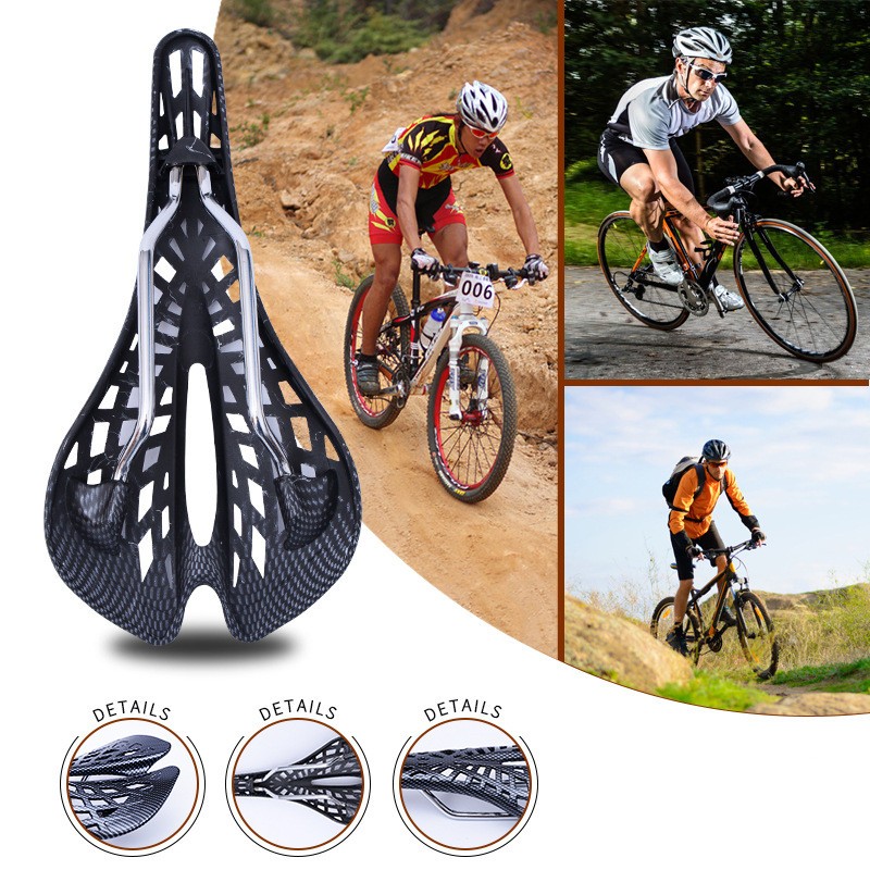 Bicycle Saddle Mountain Road Carbon Fiber Racing Bike Riding Hollow Saddle Seat Bike Parts Cycling Equipment