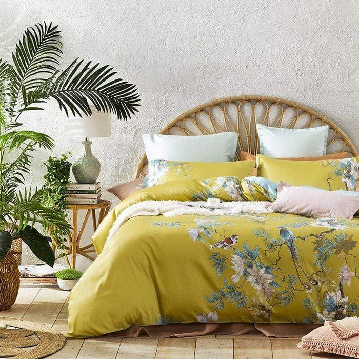 Tranquility Yellow Duvet Cover Set (Egyptian Cotton)