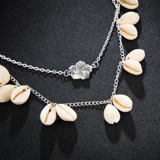 Alloy Flower Shell Necklace