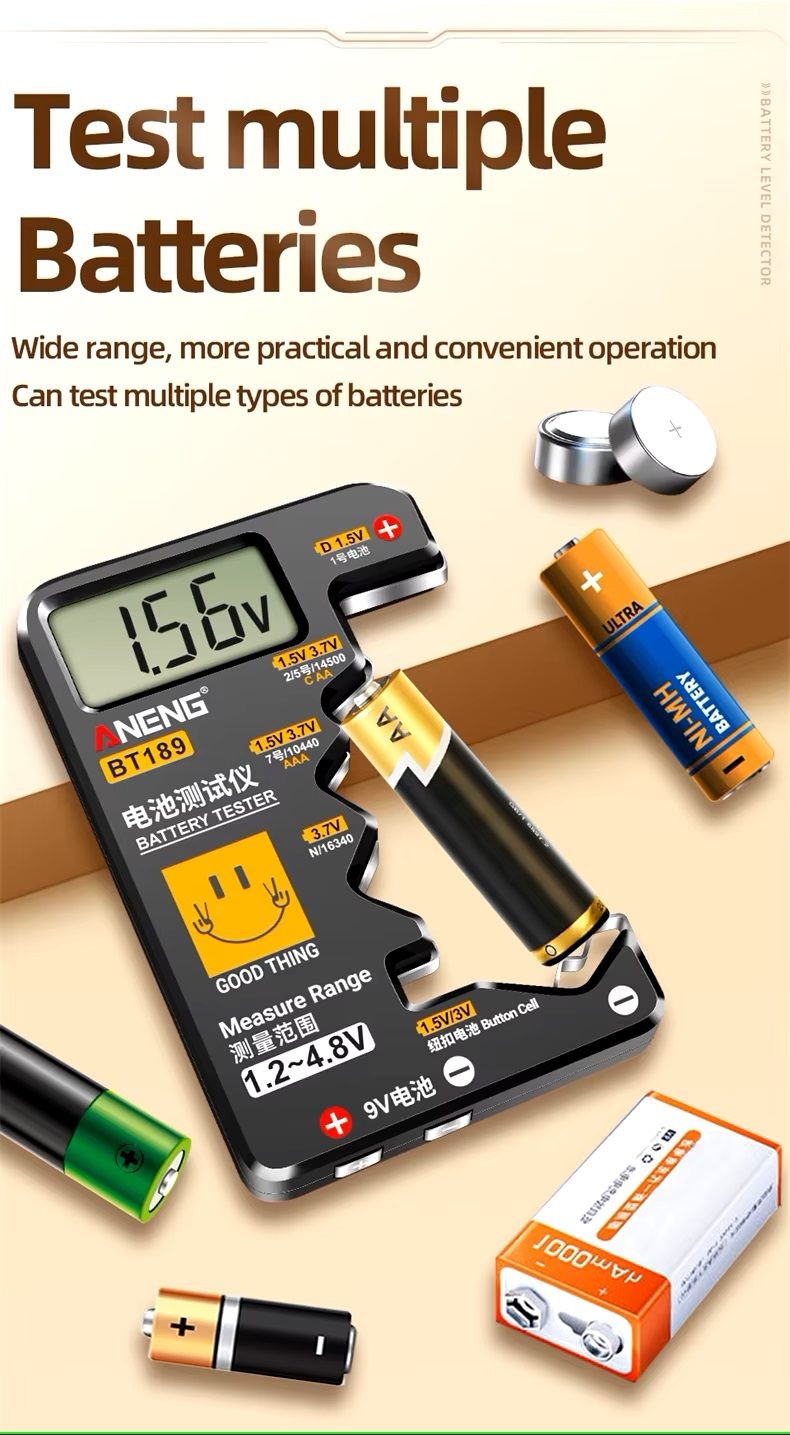 ANENG BT189 Multi Cell Battery Tester Universal LCD Battery Tester