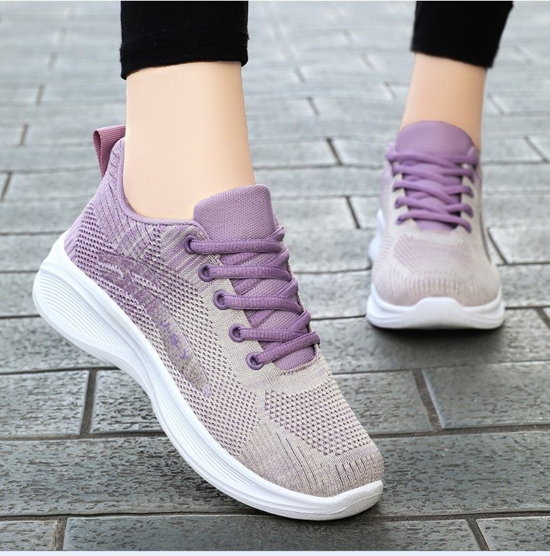 Walking Shoes Lightweight Breathable Sports Shoes Women 8-10 Purple