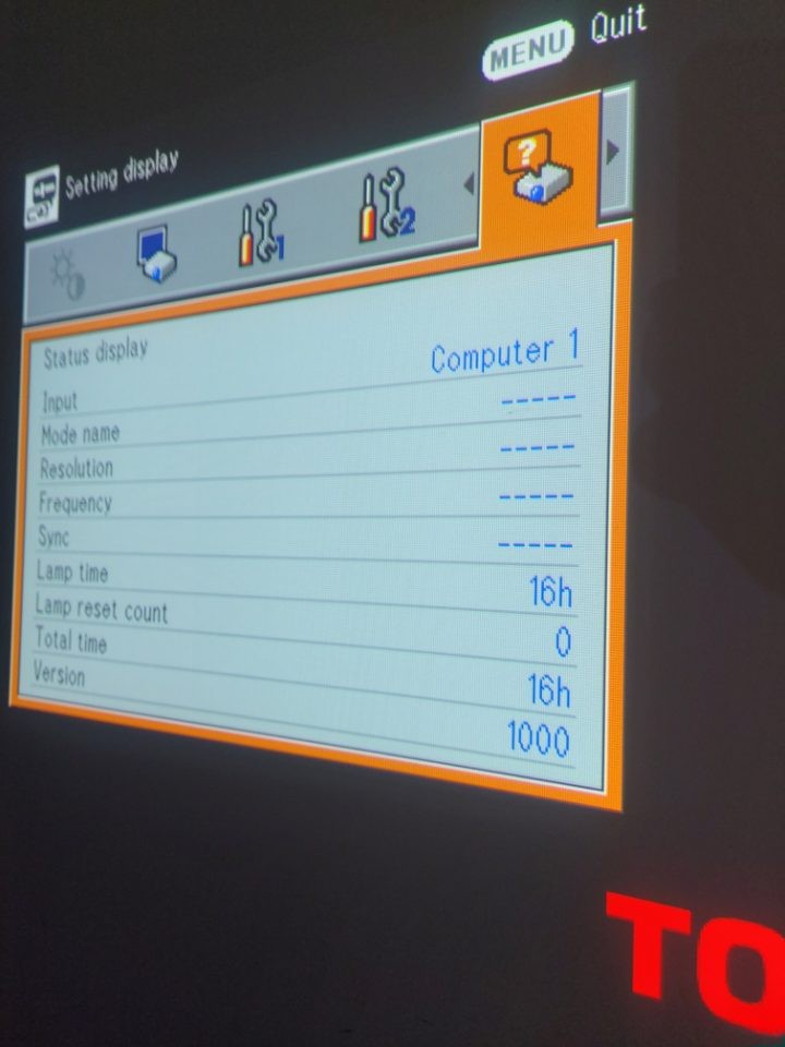 Toshiba LED Projector only 15 hours