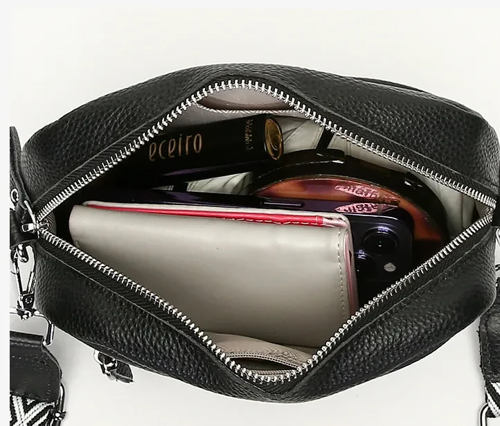 Women's Fashion Simple First Layer Leather One-shoulder Crossbody Bag