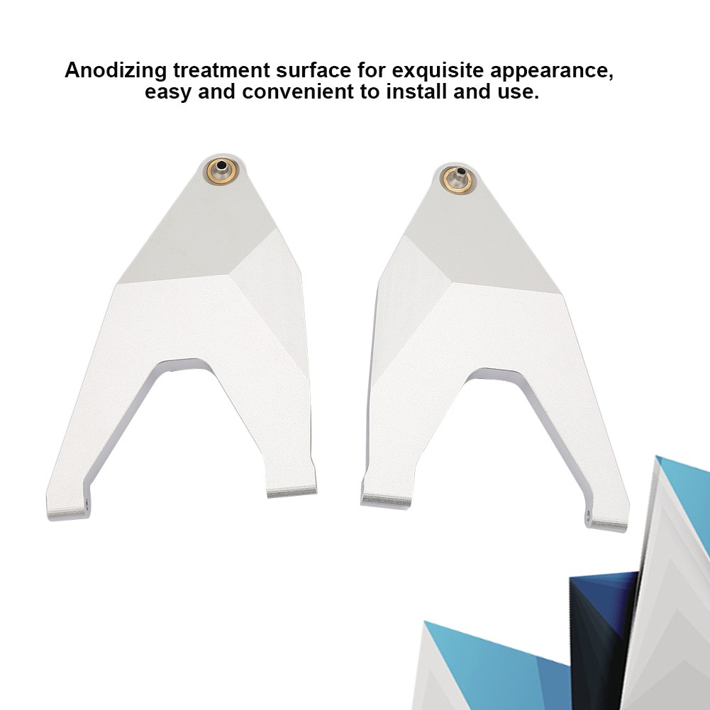 2PCS Metal Front Lower Suspension Arm Pull Rod for TRAXXAS UDR RC Truck Mode l(Silver)