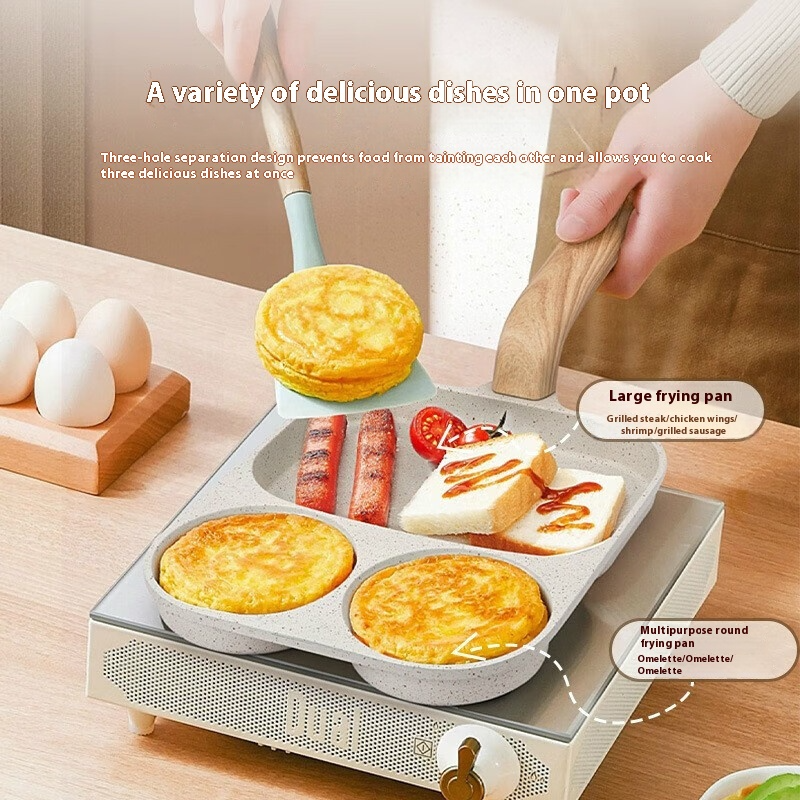 Non-stick Pan Medical Stone Plus-sized Egg Frying Pan