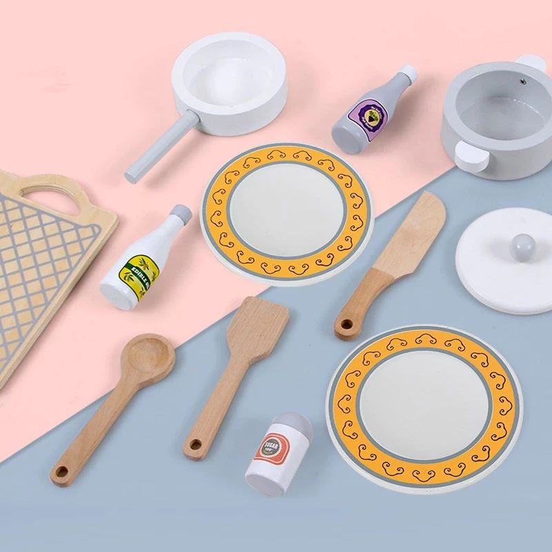 Wooden Toys Kitchen Set Model Japan Style