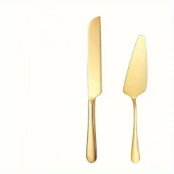 Durable Stainless Steel 2pcs Cake Knife and Spatula Set