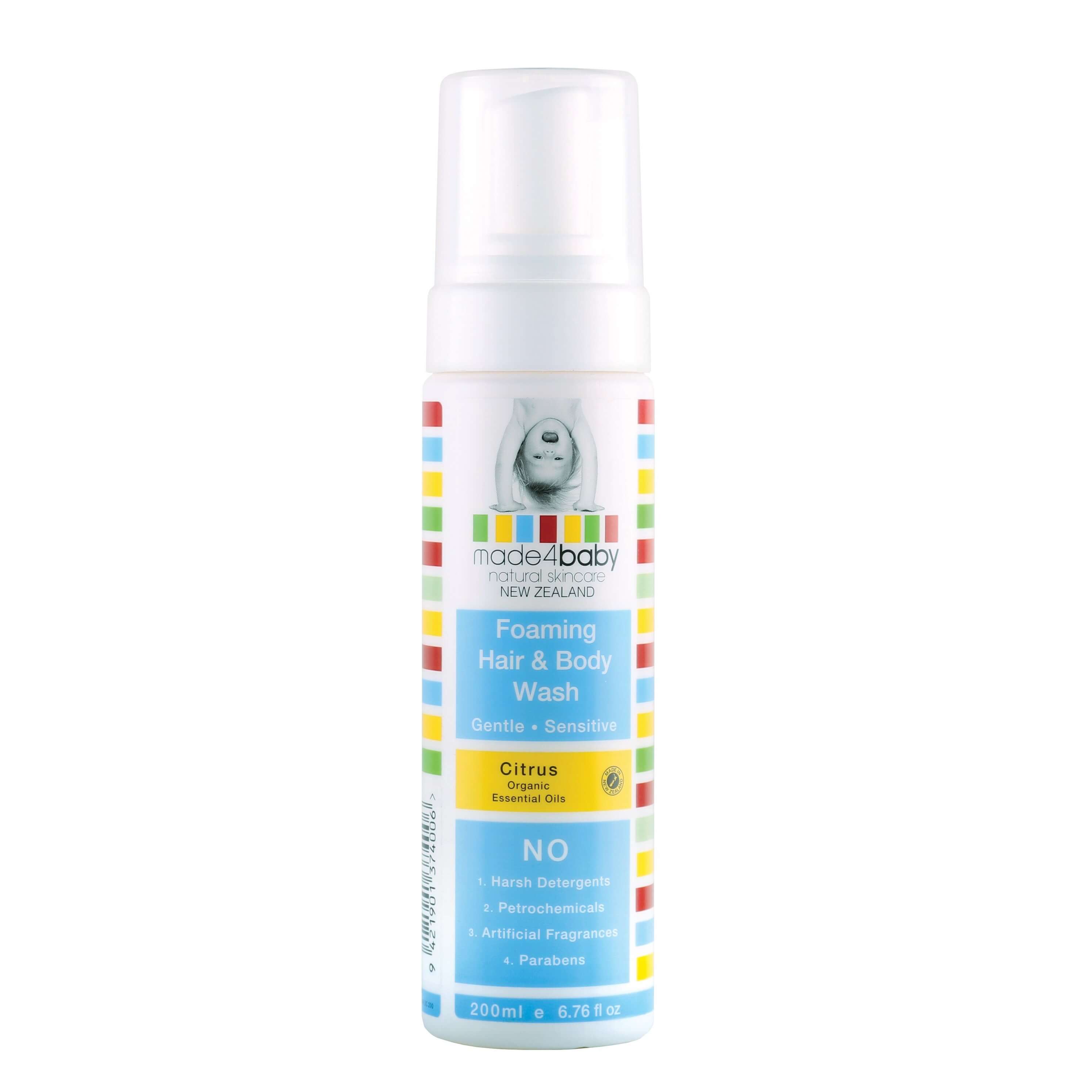 Made4Baby | Foaming Hair & Body Wash | Organic Citrus | AU Made