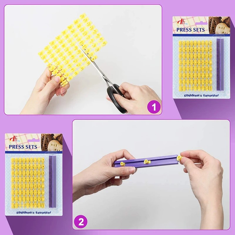 Number Alphabet Stamps DIY Press Print Set - Name on Ceramic Pottery, Soap, Candle, Cookie Stamps Tools, Letter Clay Stamp Embosser Set