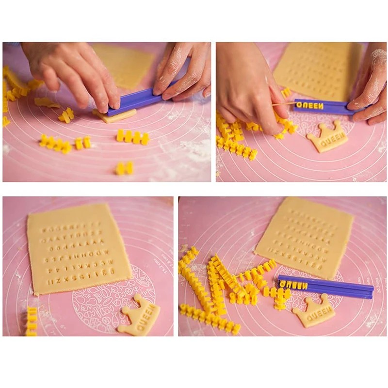 Number Alphabet Stamps DIY Press Print Set - Name on Ceramic Pottery, Soap, Candle, Cookie Stamps Tools, Letter Clay Stamp Embosser Set