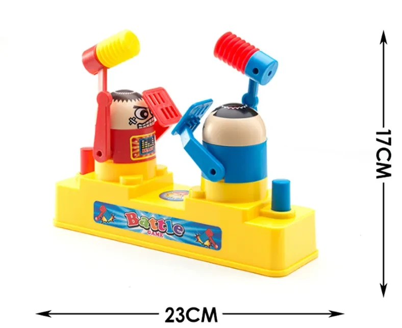 The vibrato is popular on the two sides of the machine to control the opponent's yellow head to beat the winner of the parent-child game toy