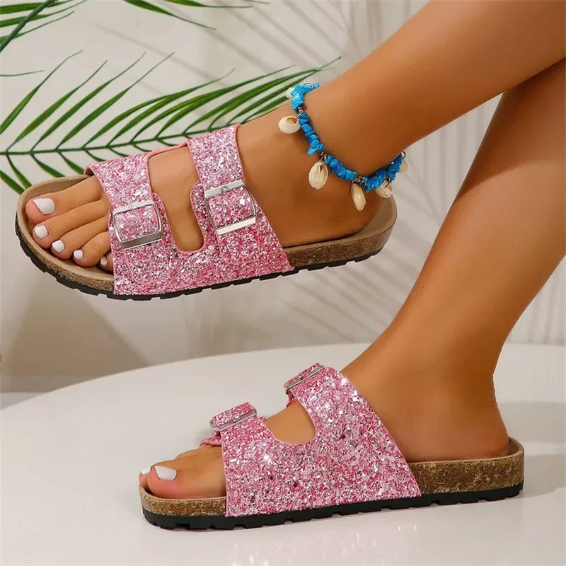 Double Buckle Sandals For Women
