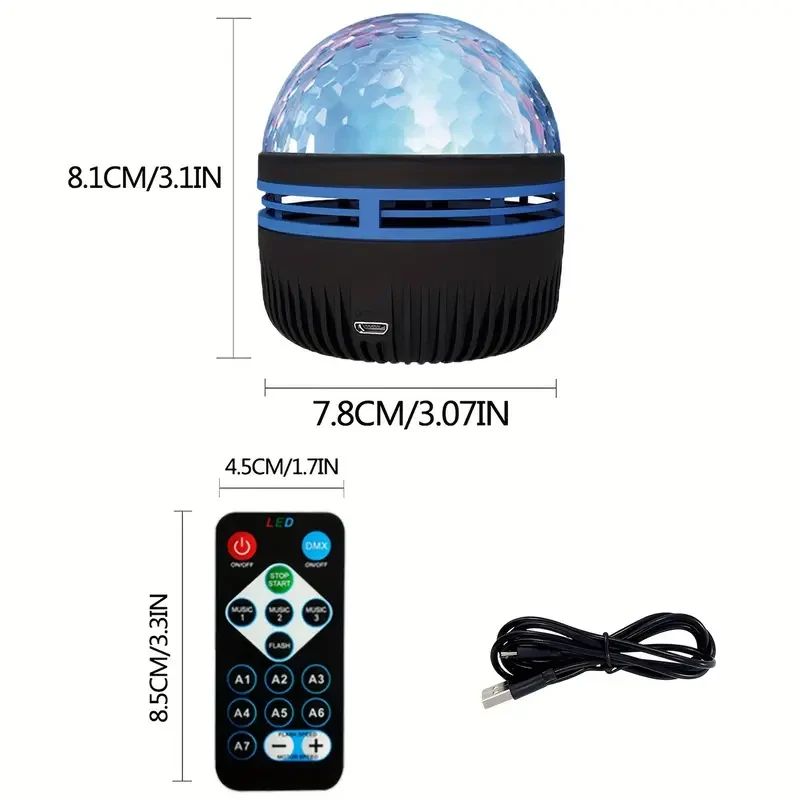 Galaxy LED Night Light - Multicolor RGB USB Desk Lamp with Remote & Button Control,