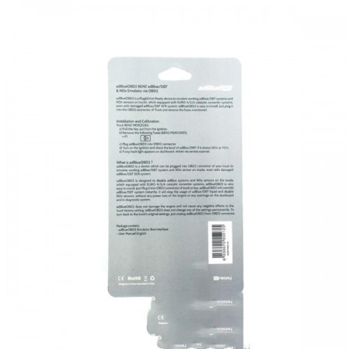 AdblueOBD2 Emulator for BENZ Trucks Plug And Drive Ready