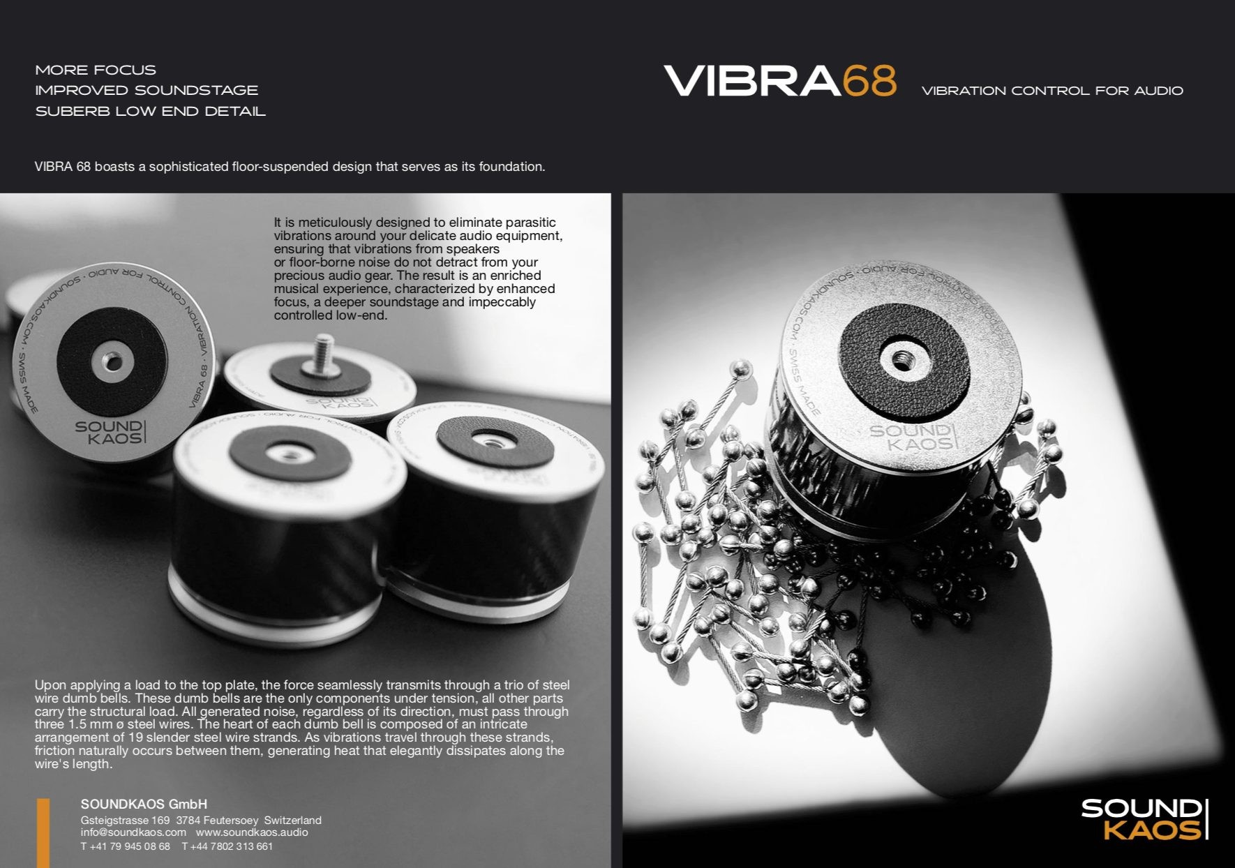 SOUNDKAOS Vibra 68 Award winning vibration control *Reference Audio