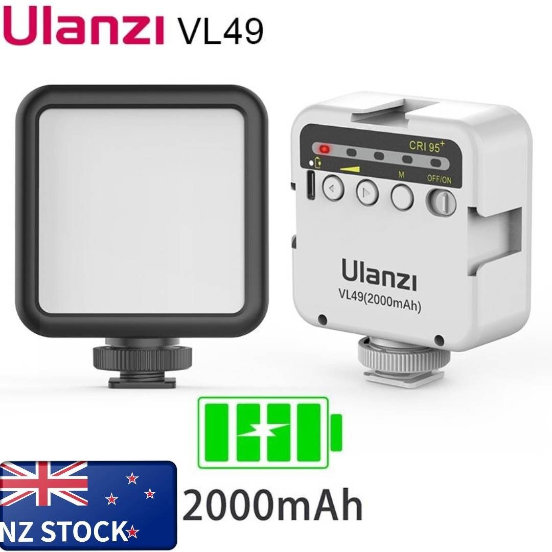 Ulanzi VL49 6W Mini LED Video Office Light 2000mAh 5500K Zoom Lighting (WHITE)