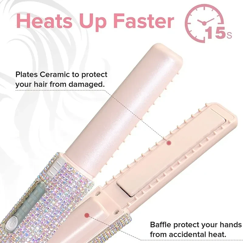 2-In-1 Electric USB Hair Straightening Brush