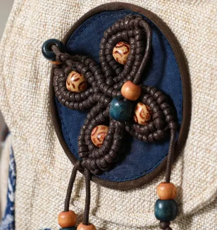 Retro Style Artistic Crafts Woven Pouch Leisure And Convenient Dual-use Canvas Chest Bag Multi-zipper