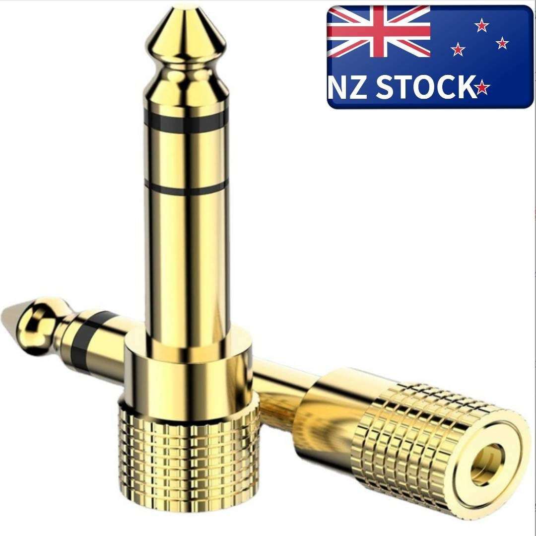 6.5MM Male to 3.5MM Female Jack Plug Audio Headset Microphone Guitar Adapter