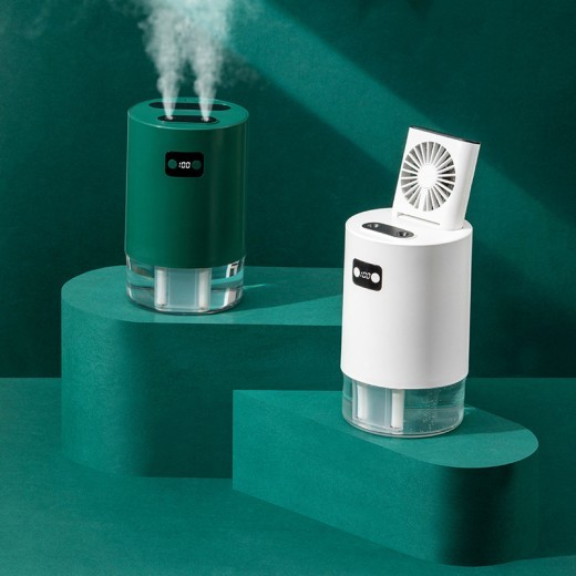 Lifting Fan Humidifier Office Bedroom Air Purifier USB Charging Kawaii Air Humidifier Dual Spray with Remote Control